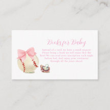 Pink Pacifier Baseball Sport Books For Baby Shower