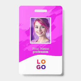 Pink Paint |  Doctor, Nurse, Health Aide Photo ID Badge