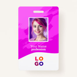 Pink Paint |  Doctor, Nurse, Health Aide Photo ID Badge