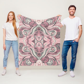 Pink Paisley De thuisstudio Fleece Deken