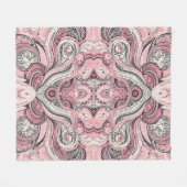 Pink Paisley De thuisstudio Fleece Deken (Voorkant (Horizontaal))