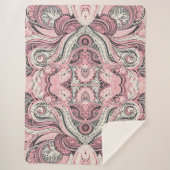 Pink Paisley De thuisstudio Sherpa Deken (Voorkant)