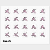 Pink Paisley Frog Ronde Sticker (Vel)