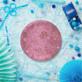 Pink Paisley Party Papieren Bordje (Feest)