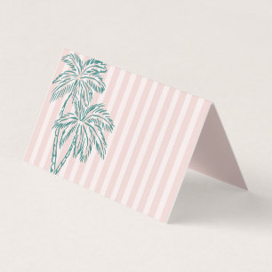 Pink Palm Springs Pastel Beach Party Carte de lieu