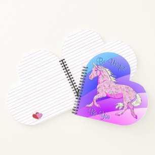 Pink Palomino Horse (pastelregenboog) Notitieboek