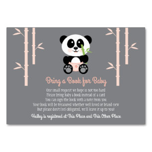 PINK PANDA BABY SHOWER CARTE DE DEMANDE DE RÉSERVA