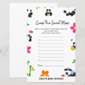 Pink Panda Baby shower Game (Voorkant / Achterkant)