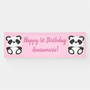 Pink Panda Beer Birthday Party Spandoek