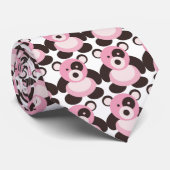 Pink Panda Beer Stropdas (Opgerold)