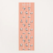 Pink Panda Yoga Mat Custom Name Same on Both Sides (Voorkant)