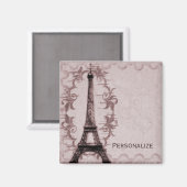 Pink Paris Grunge Magnet (Recto/Verso)