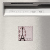 Pink Paris Grunge Magnet (In Situ (Lave-vaisselle))