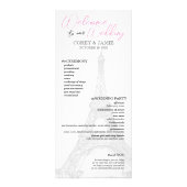 Pink Paris Passport Wedding Programme (Devant)