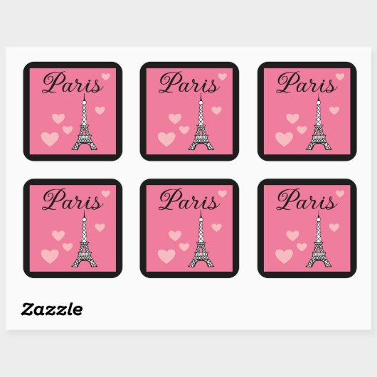 Pink Paris Stickers (Feuille)