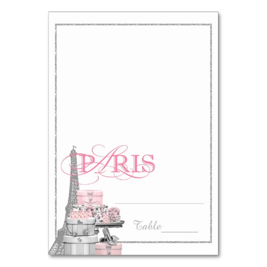 Pink Paris Tented Escort Kaarten (Voorkant)