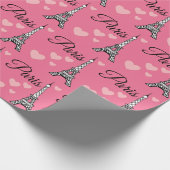 Pink Paris Wrapping Paper Cadeaupapier (Hoek)