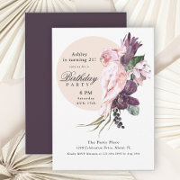 Pink Parrot Boho Tropical 21st Birthday Party