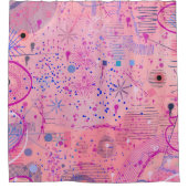 Pink Party Maximalist Art Douchegordijn (Voorkant)