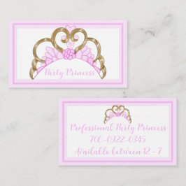 Pink Party Princess Visitekaartjes