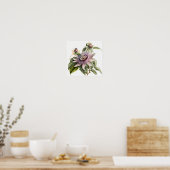 Pink Passion Flower Art Imprimer Poster (Cuisine)