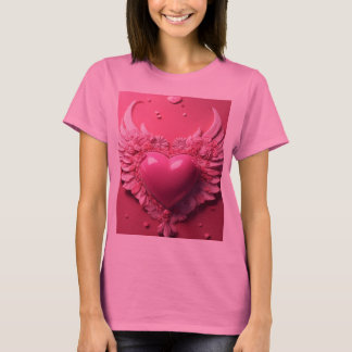 "Pink Passion Heart T-shirt" T-shirt