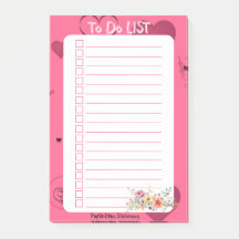 Pink Passion Heart To Do Lijst