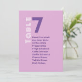 Pink Pastel AbstractArt Mariage Carte de siège (Debout devant)