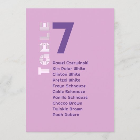 Pink Pastel AbstractArt Mariage Carte de siège (Devant)