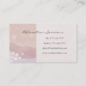 Pink Pastel Boho Carte de visite méditatif apaisan (Dos)