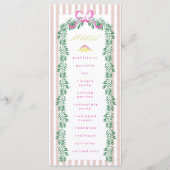 Pink Pastel Dinosaur Birthday Party Menu (Voorkant)