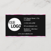 Pink Pastel Étiquettes de produits avec logo Photo (Dos)