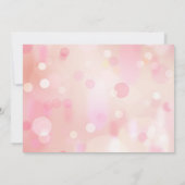 Pink Pastel Lights Noël Invitation (Dos)