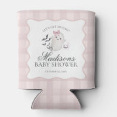 Pink Pastel Little Boo Ghost Baby Shower Favors Blikjeskoeler (Achterkant)
