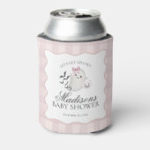 Pink Pastel Little Boo Ghost Baby Shower Favors Blikjeskoeler (Blikje Achterkant)