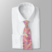 Pink Pastel Rainbow Mermaid Merman Scales Cravate (Attaché)