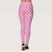 Pink Pastel White Polka Dot. Leggings (Achterkant)