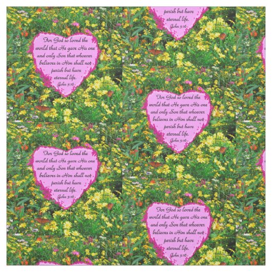 PINK PATCHWORK JOHN 3:16 TISSU FLORAL (Échantillon)