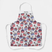 Pink Patriotic 4th of July Cupcakes Personalized Schort (Voorkant)