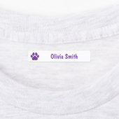 Pink Paw Print Personalized Kids Name Labels (Aangebracht)