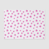 Pink Paw Prints Patroon Tissuepapier (Voorkant)