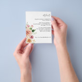 Pink & Peach Floral & Greenery - Gegevens over de  Flyer (Hand)