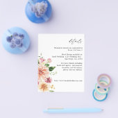 Pink & Peach Floral & Greenery - Gegevens over de  Flyer (Enkel)