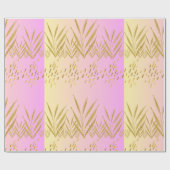 Pink&Peach Gradient Palm Leaf Cadeaupapier (Vlak)