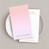 Pink Peach minimalist Beauty Salon Visitekaartje