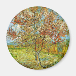 Pink Peach Tree in Blossom Reminiscence of Mauve Magneet
