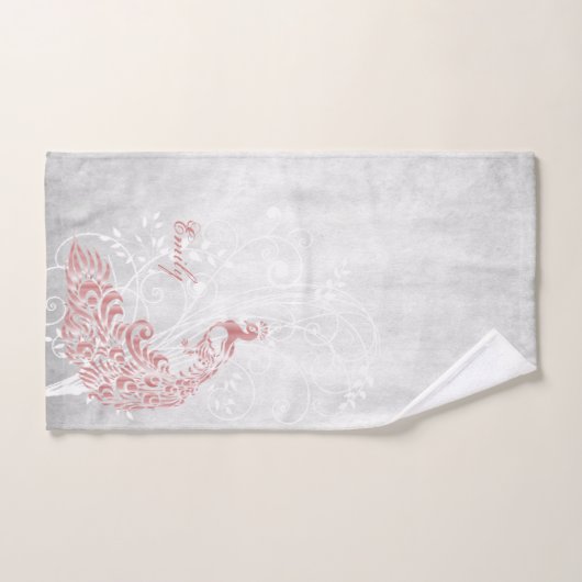 Pink Peacock Persoonlijke badhanddoeken Bad Handdoek (Handdoek)