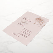 Pink Pearl Botanical Folie Invitation Uitnodiging (Gedraaid)