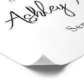 Pink Pearl Bow Baptism Welcome  Poster (Hoek)