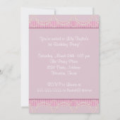 Pink Pearl Pinstripe 2e Invitation anniversaire 5x (Dos)